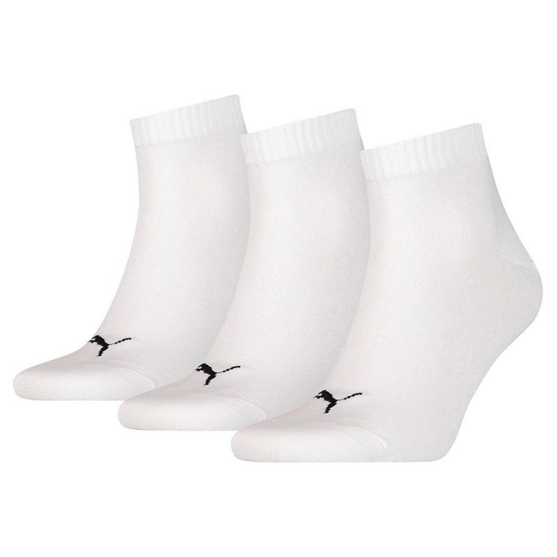Unisex ponožky Quarter Plain 3Pack 906978 33 White - Puma - ponožky