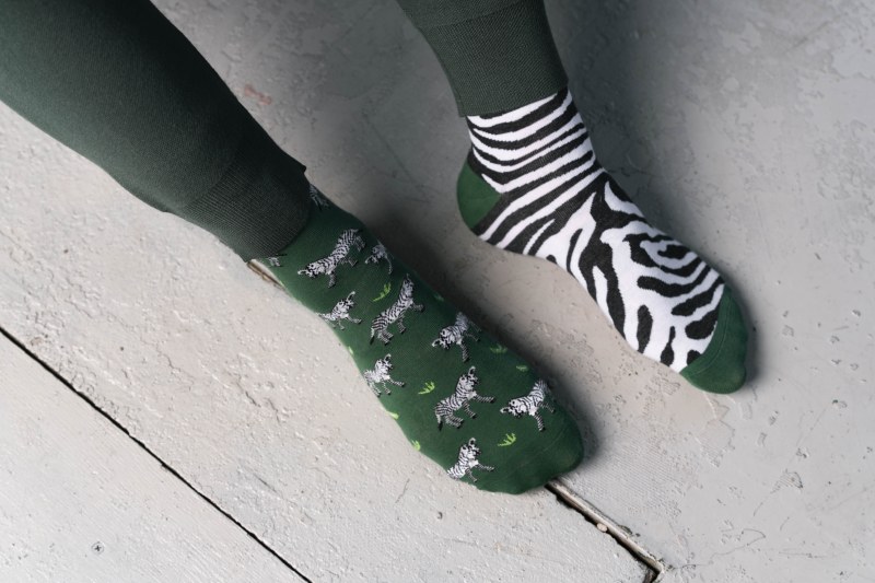 Ponožky Zebra 079-A059 Zelená - Více - Dámské oblečení doplňky ponožky