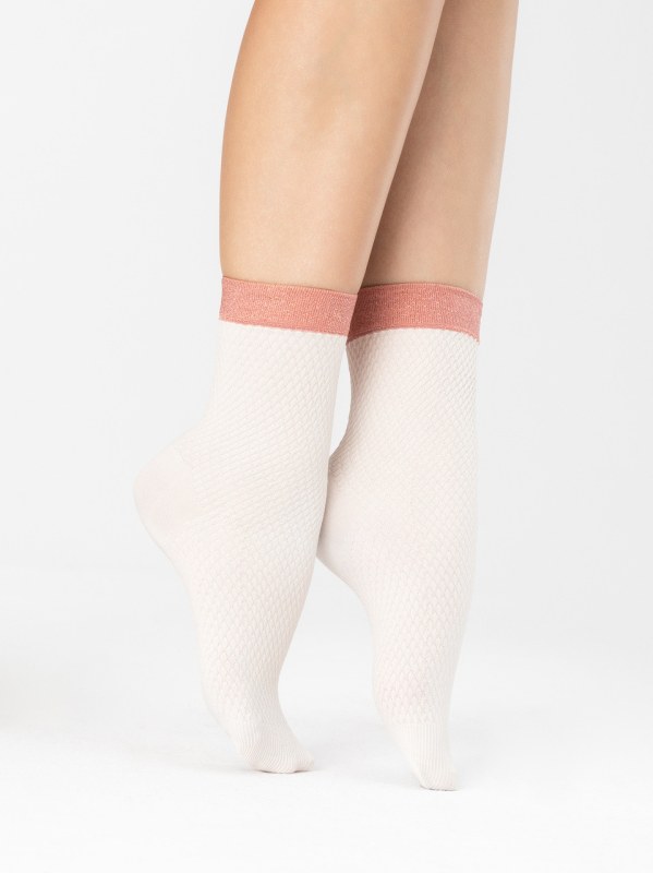 Ponožky Biscuitt 60 Den Ecru-Pink - Fiore - ponožky