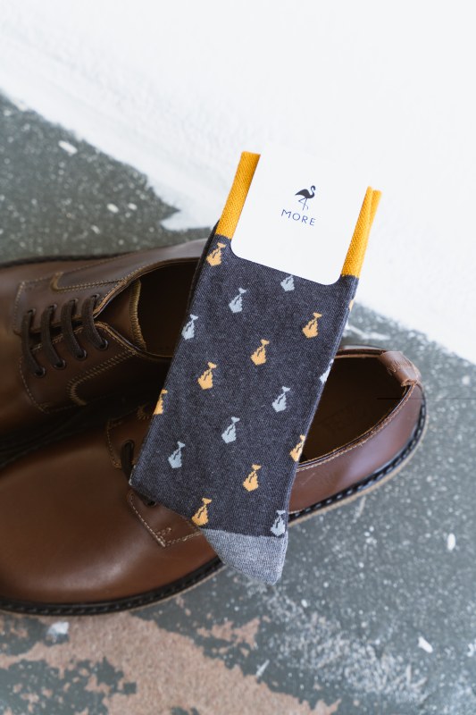 Kravaty ponožky 051-136 Dark Grey - Více - ponožky