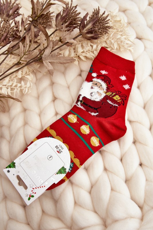 Dámské Ponožky S Santa Claus Red Dámské Ponožky S Santa Claus Red - Dámské oblečení doplňky ponožky