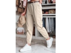 Dámské kalhoty chinos s páskem RELCIX lUY2585 béžové - FashionStreet