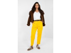 Manšestrové kalhoty s vysokým pasem model 224052 Italy Moda