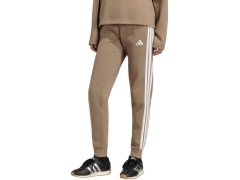 Dámské kalhoty adidas Essentials 3-Stripes Fleece Slim, béžové, KF8317