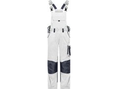 Daiber JN 1833 (94-110) Pracovní kalhoty s laclem - Strong 02.133L white/carbon