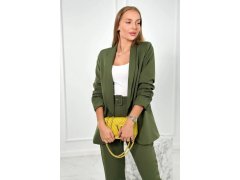 Elegantní souprava saka a&nbsp;kalhot khaki