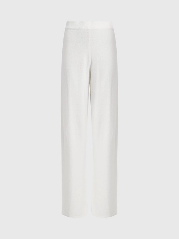 Dámské kalhoty 000QS7058E 101 ecru - Calvin Klein - Dámské oblečení kalhoty