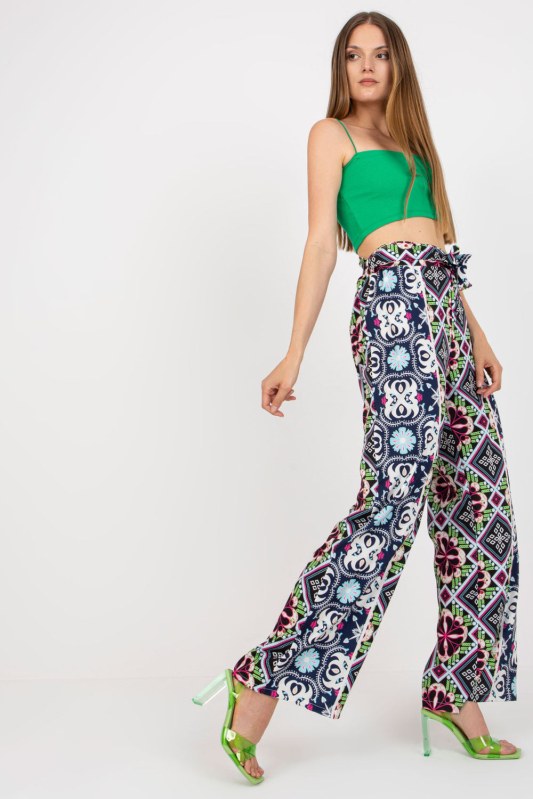 Dámské kalhoty s vysokým pasem model 167738 Italy Moda