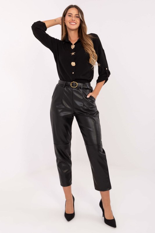 Dámské kalhoty s vysokým pasem model 219072 Rue Paris