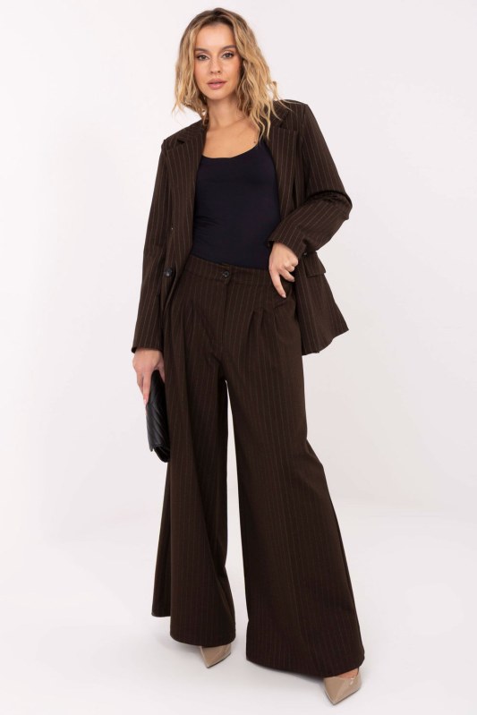 Dámské kalhoty s proužky model 221427 Rue Paris