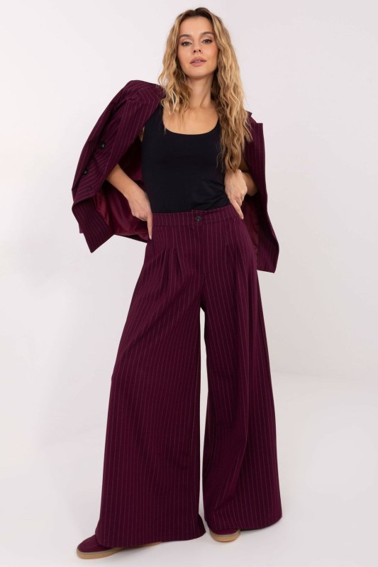 Dámské kalhoty s vysokým pasem model 221428 Rue Paris