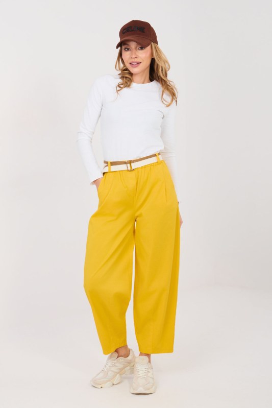 Dámské kalhoty s vysokým pasem model 224180 Italy Moda