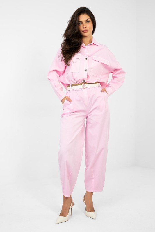 Dámské kalhoty s vysokým pasem model 224185 Italy Moda