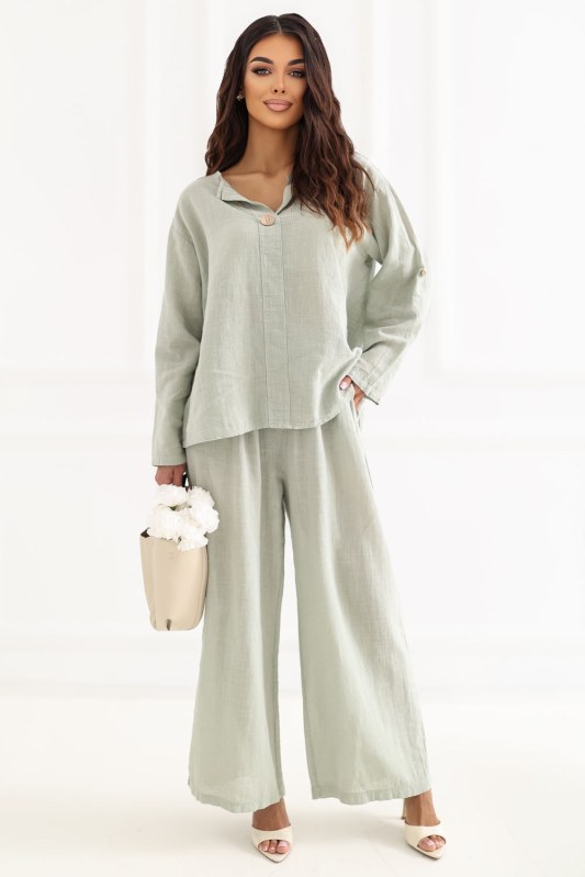Dámské kalhoty s vysokým pasem model 226445 Italy Moda