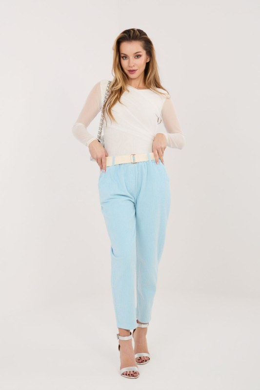 Manšestrové kalhoty model 226482 Italy Moda - Dámské oblečení kalhoty