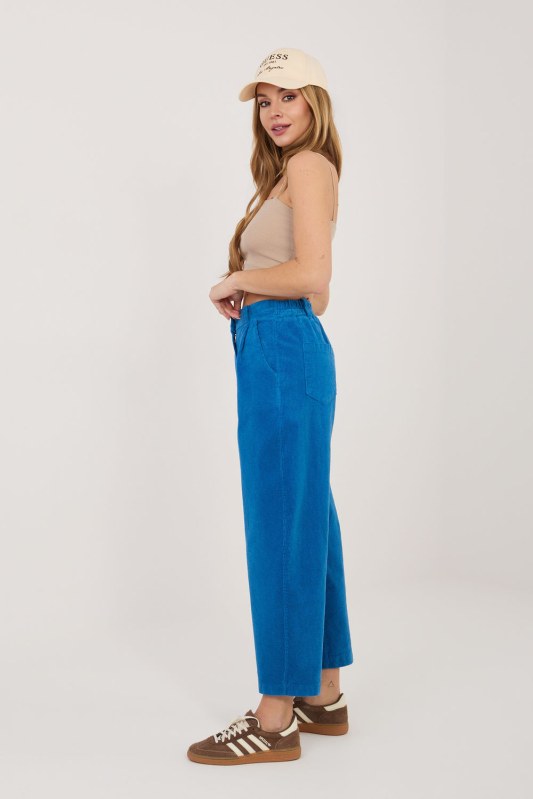 Manšestrové kalhoty s vysokým pasem model 228362 Rue Paris