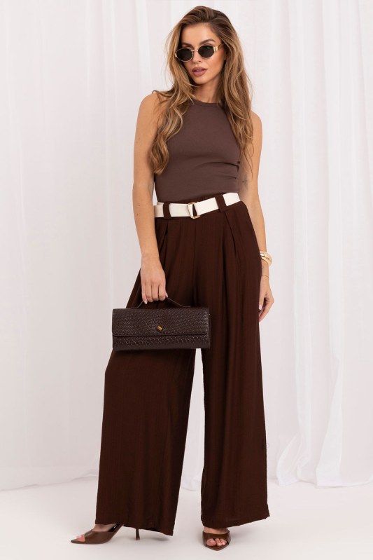 Dámské kalhoty s vysokým pasem model 229199 Rue Paris