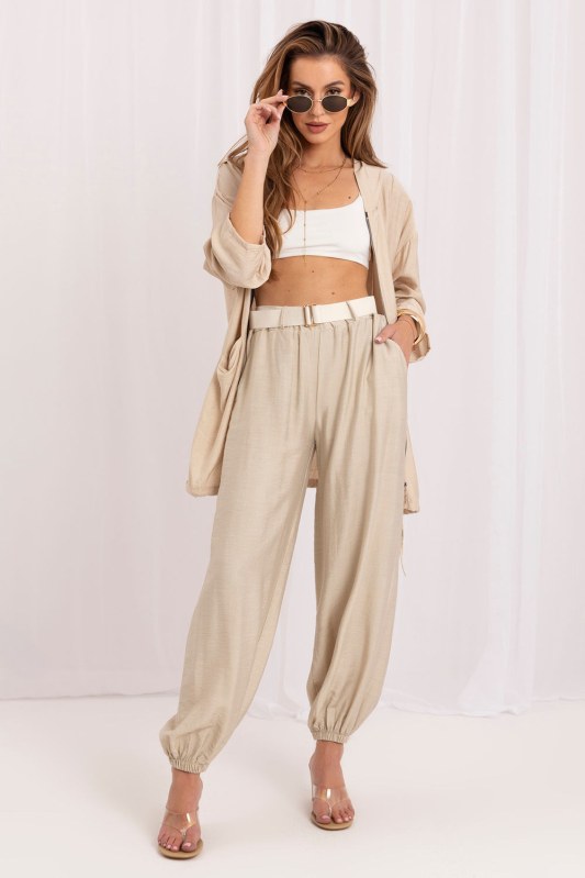 Dámské kalhoty s vysokým pasem model 229202 Rue Paris