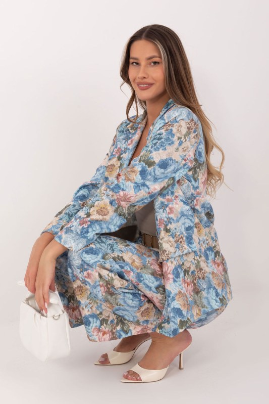 Dámské kalhoty s květinovým vzorem model 231257 Rue Paris