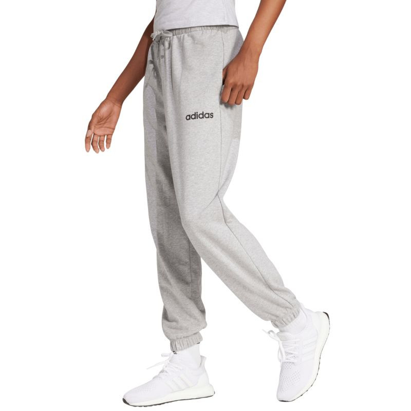 Dámské kalhoty adidas Essentials Linear French Terry Cuffed světle šedé JC5953 dámské