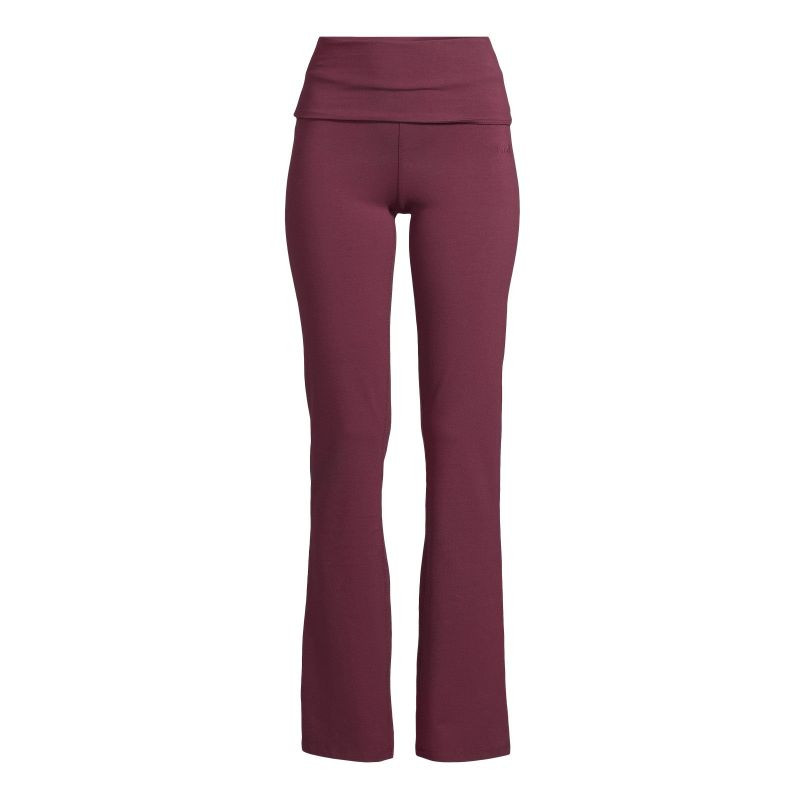 Dámské kalhoty CASALL Sublime Folded Flare Pants, barva bordová - Dámské oblečení kalhoty