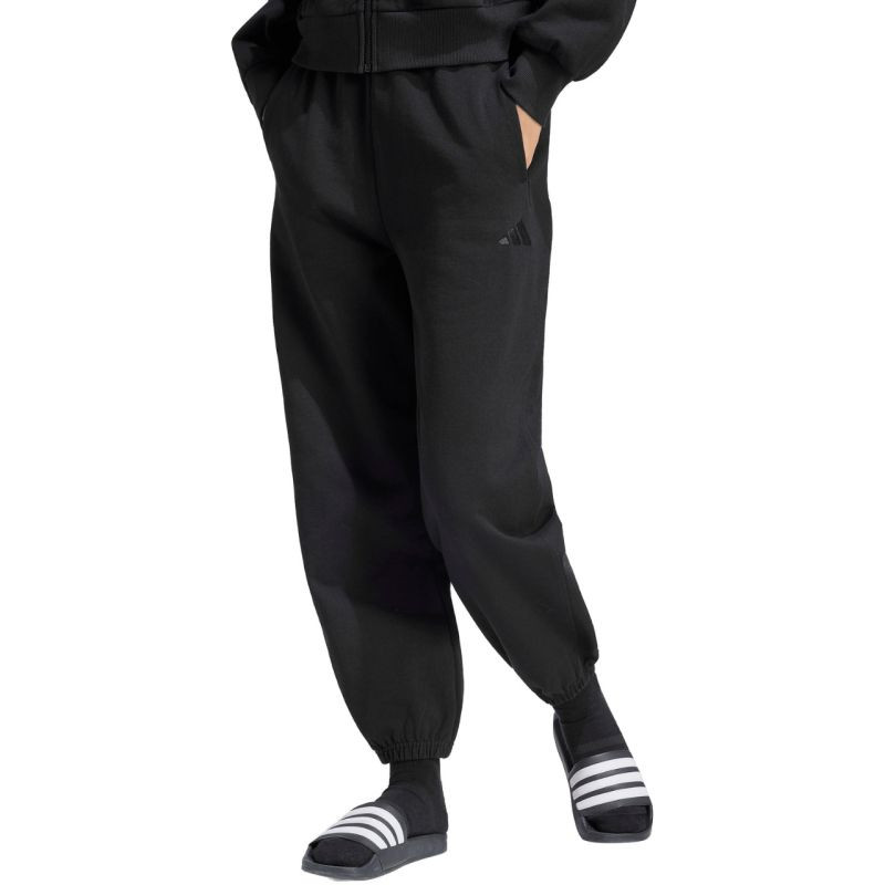 Dámské kalhoty adidas Kit Small Logo Regular Cuffed, černé, KU7935, dámské