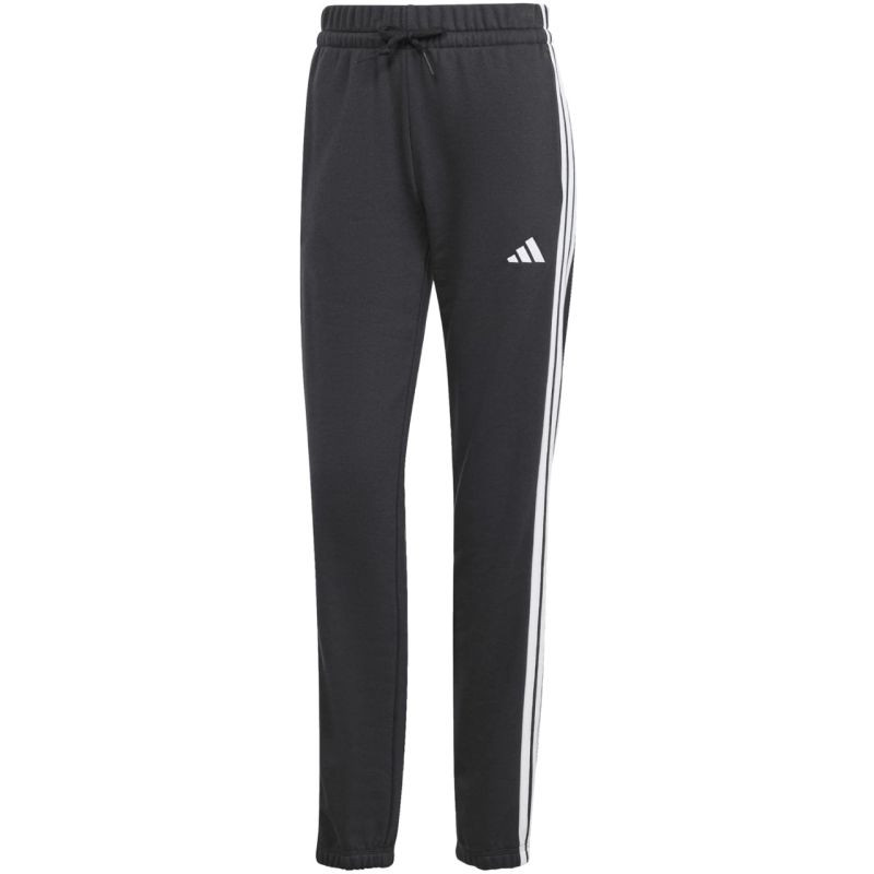 Dámské kalhoty adidas Essentials 3-Stripes French Terry Cuffed, černé, JD5302