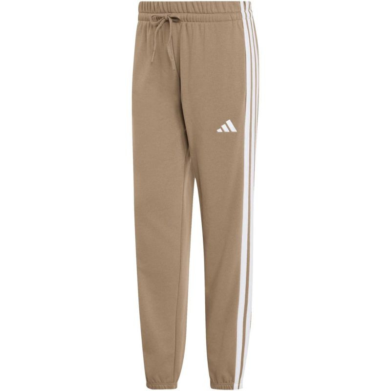 Dámské kalhoty adidas Essentials 3-Stripes French Terry Cuffed, béžové, KF8338, dámské