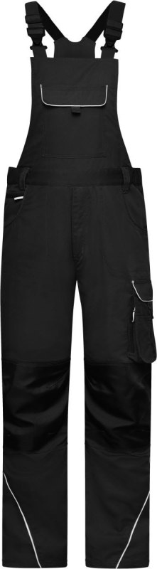 Daiber JN 879 (42-60) Pracovní kalhoty s laclem - Solid 02.879M black