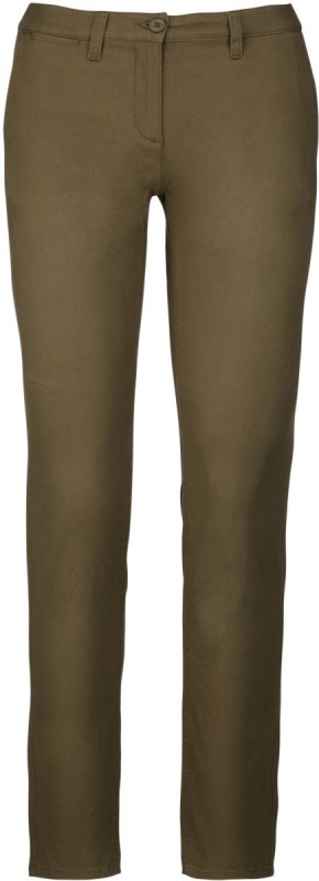 Kariban K 741 Dámské chino kalhoty 20.K741 light khaki - Dámské oblečení kalhoty