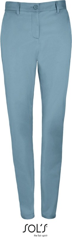 SOL´S Jared Women Dámské saténové elastické kalhoty 25.2918 creamy dark blue
