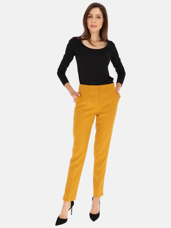 Dámské kalhoty L`AF Pants Gala Mustard - Dámské oblečení kalhoty