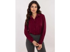 Dámská košile DHJ KS 19760.49P bordó - FPrice