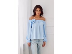 Halenka BLU0180 světle modrá - Roco Fashion