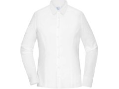 Daiber JN 1371 Popelínová halenka slim fit s dlouhým rukávem 02.1371 white