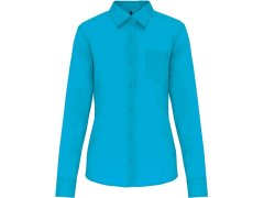 Kariban K 549 Popelínová halenka "Jessica" s dlouhým rukávem 20.K549 bright turquoise