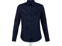 NEOBLU Blaise Women Mikro keprová halenka s dlouhým rukávem 24.3183 night blue