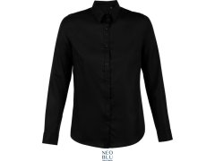 NEOBLU Blaise Women Mikro keprová halenka s dlouhým rukávem 24.3183 deep black