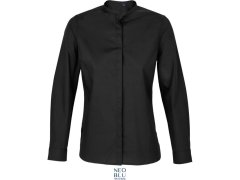 NEOBLU Bart Women Popelínová halenka s dlouhým rukávem 24.3787 deep black