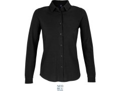 NEOBLU Basile Women Piqué halenka s dlouhým rukávem 24.3791 deep black
