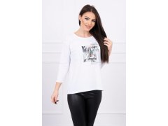 Halenka s potiskem Star Style bílá