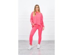 Sada s oversize halenkou růžová neonová 6120478