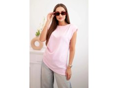Elegantní dámská halenka s volánky a asymetrickým střihem Candy růžová