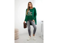 Dámská halenka s&nbsp;orlem a&nbsp;nápisem Canyon zelený