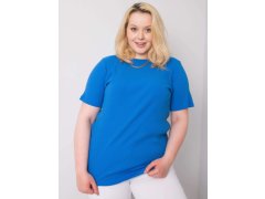 Námořnická modrá halenka plus size s pruhy