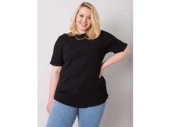 Černá pruhovaná halenka plus size velikosti