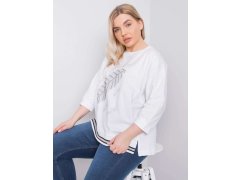 Oversized bílá halenka s krystaly 6751721