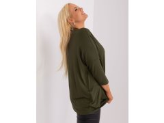 Halenka khaki basic plus velikosti