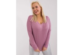 Zaprášená růžová obyčejná halenka plus size velikosti Elisa