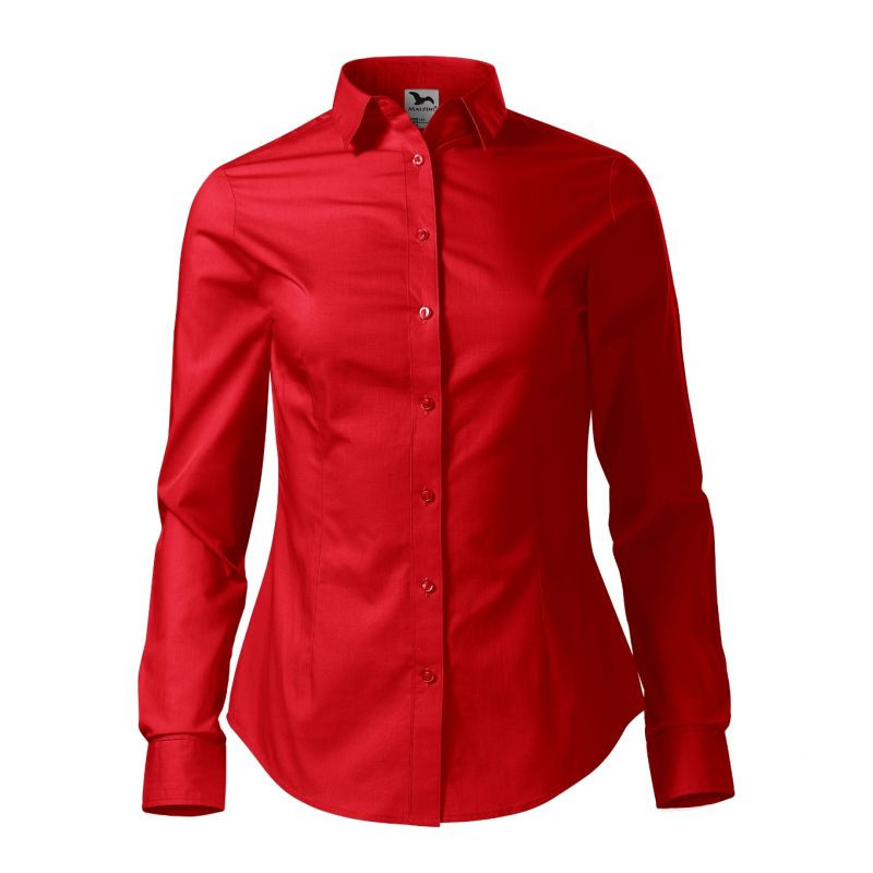 Dámská košile LS W MLI-22907 červená - Malfini Style - Dámské oblečení košile a halenky